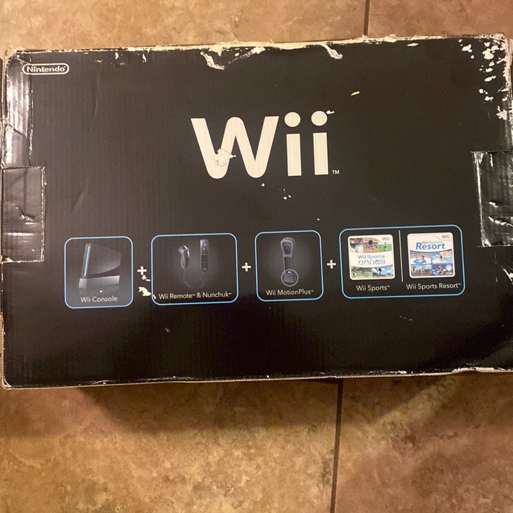 Black wii console w/Wii Remote